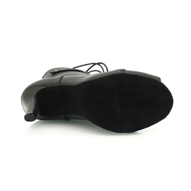 Malia sort skinn - 8,5 cm stiletthæl