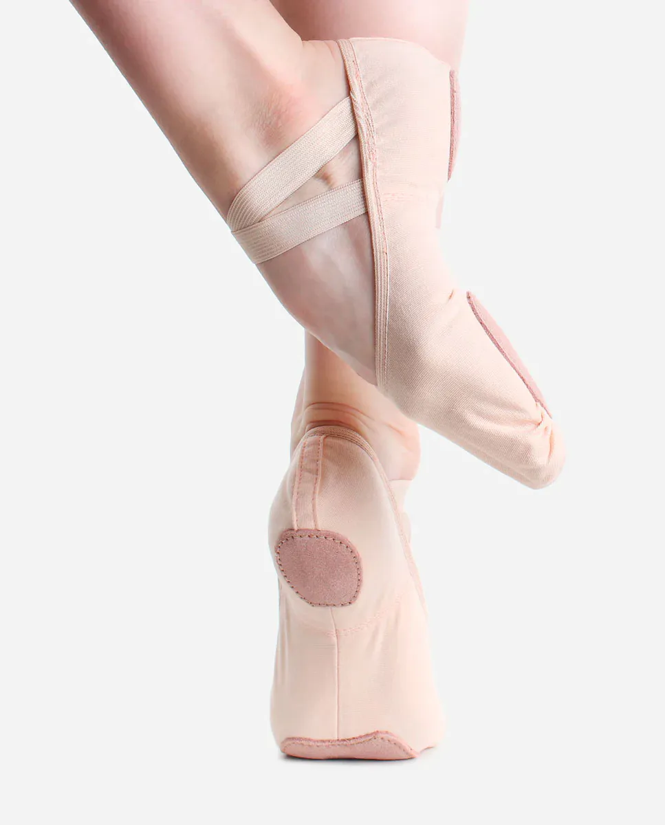 Bred Lys Rosa Só Dança -  Stretch Canvas Ballet Shoe